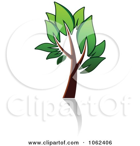 Clipart Green Tree Logo 4 - Royalty Free Vector Illustration by Vector Tradition SM