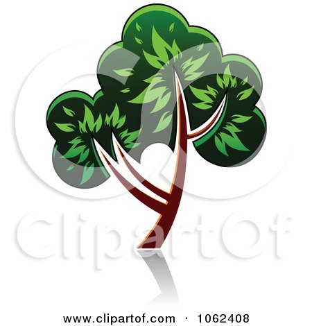 Clipart Green Tree Logo 5 - Royalty Free Vector Illustration by Vector Tradition SM