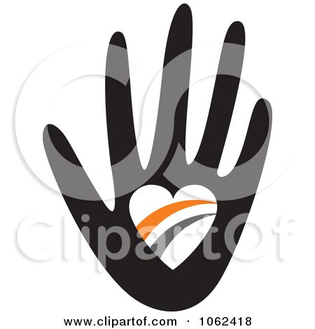 Clipart Heart And Hand Logo - Royalty Free Vector Illustration by Vector Tradition SM