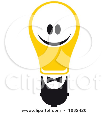Clipart Yellow Light Bulb Logo 7 - Royalty Free Vector Illustration by Vector Tradition SM