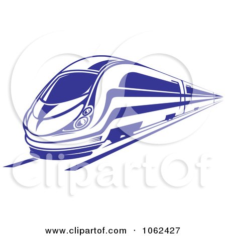 Clipart Blue Subway Train 3 - Royalty Free Vector Illustration by Vector Tradition SM