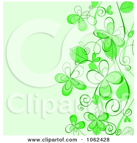 Clipart Green Floral Background 9 - Royalty Free Vector Illustration by Vector Tradition SM