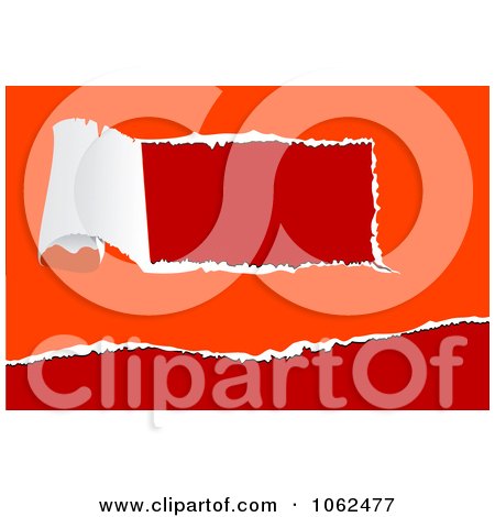 Clipart Torn Paper On Orange And Red - Royalty Free Vector Illustration by Vector Tradition SM