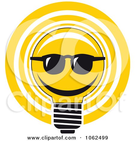 Clipart Yellow Light Bulb Logo 6 - Royalty Free Vector Illustration by Vector Tradition SM