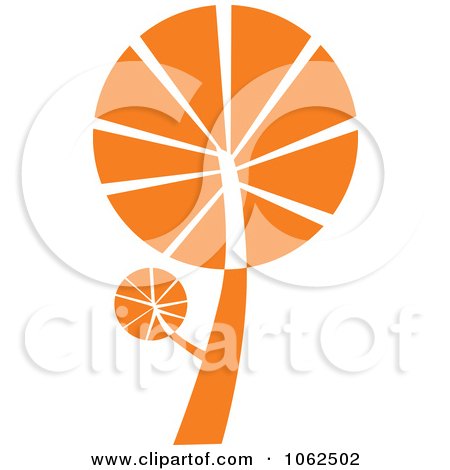 Clipart Orange Tree Logo 1 - Royalty Free Vector Illustration by Vector Tradition SM