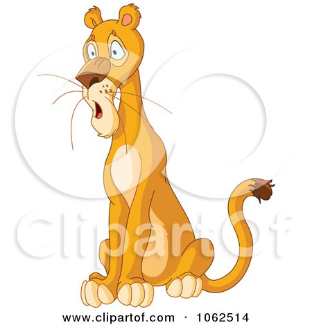 Clipart Shocked Lioness - Royalty Free Vector Illustration by yayayoyo