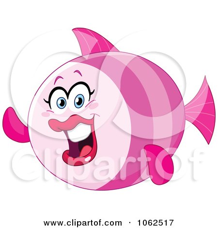 Clipart Pink Female Fish - Royalty Free Vector Illustration by yayayoyo