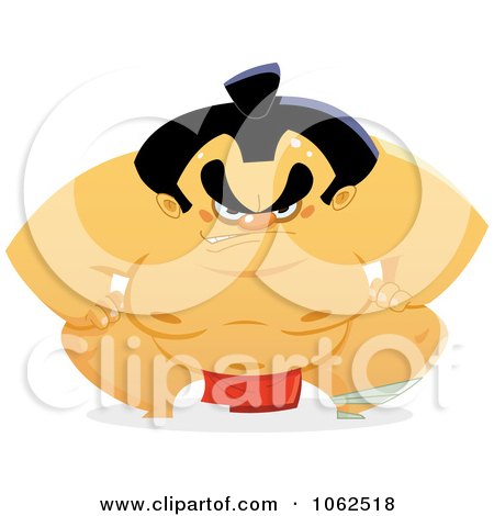 Clipart Tough Sumo Wrestler - Royalty Free Vector Illustration by yayayoyo