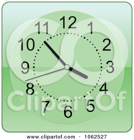 Clipart Green Wall Clock - Royalty Free Vector Illustration by Vector Tradition SM