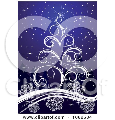Clipart Purple Christmas Tree Background 1 - Royalty Free Vector Illustration by Vector Tradition SM