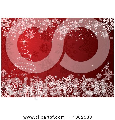 Clipart Red Christmas Tree Background 3 - Royalty Free Vector Illustration by Vector Tradition SM