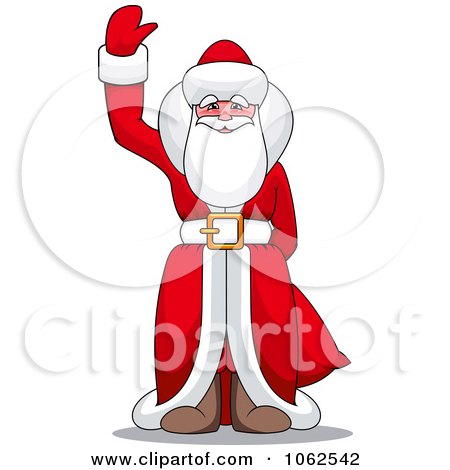 Clipart Santa Claus Waving - Royalty Free Vector Illustration by Vector Tradition SM