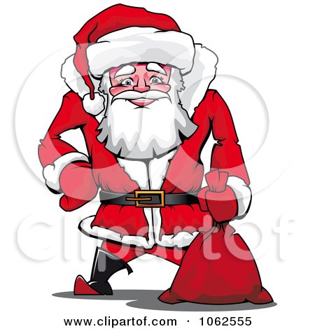 Clipart Santa With His Bag - Royalty Free Vector Illustration by Vector Tradition SM