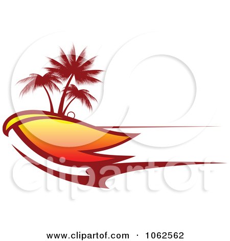 Clipart Palm Tree Island 9 - Royalty Free Vector Clip Art Illustration by Vector Tradition SM
