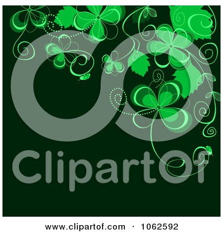 Clipart Green Floral Background 6 - Royalty Free Vector Illustration by Vector Tradition SM