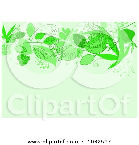 Clipart Green Floral Background 5 - Royalty Free Vector Illustration by Vector Tradition SM