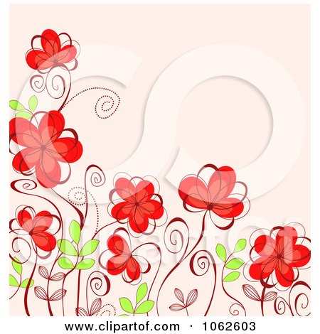 Clipart Pink Floral Background 21 - Royalty Free Vector Illustration by Vector Tradition SM