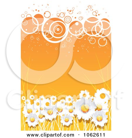 Clipart Orange Floral Background 6 - Royalty Free Vector Illustration by Vector Tradition SM