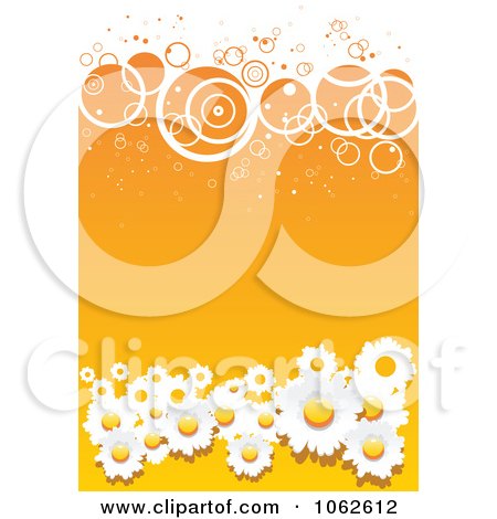 Clipart Orange Floral Background 4 - Royalty Free Vector Illustration by Vector Tradition SM