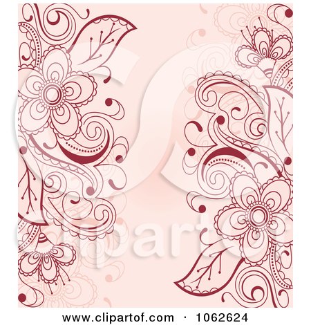 Clipart Pink Floral Background 1 - Royalty Free Vector Illustration by Vector Tradition SM
