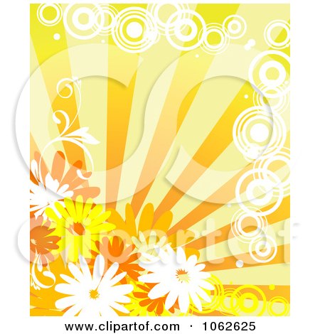 Clipart Orange Floral Background 8 - Royalty Free Vector Illustration by Vector Tradition SM
