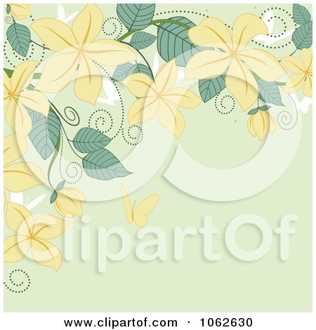 Clipart Green Floral Background 2 - Royalty Free Vector Illustration by Vector Tradition SM