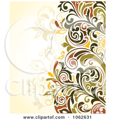 Clipart Beige Floral Background 2 - Royalty Free Vector Clip Art Illustration by Vector Tradition SM