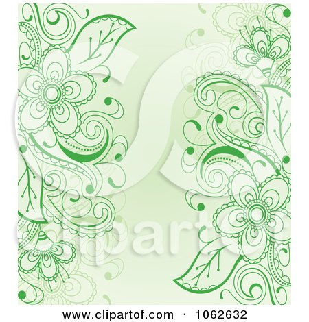 Clipart Green Floral Background 1 - Royalty Free Vector Illustration by Vector Tradition SM