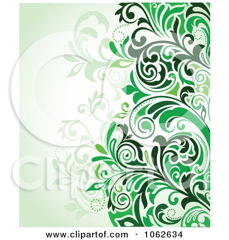 Clipart Green Floral Background 10 - Royalty Free Vector Illustration by Vector Tradition SM