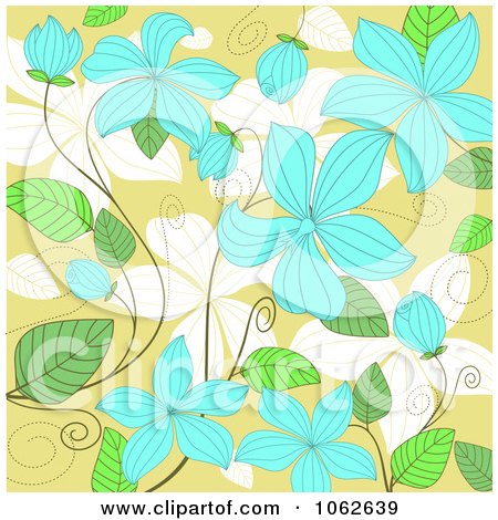 Clipart Green Floral Background 3 - Royalty Free Vector Illustration by Vector Tradition SM