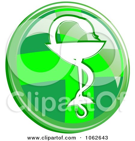 Clipart Green Caduceus - Royalty Free Vector Illustration by Vector Tradition SM
