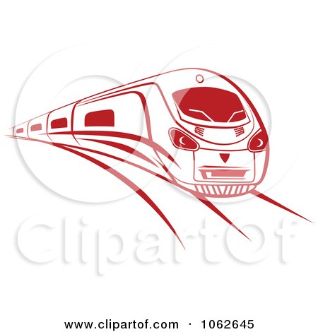Clipart Red Subway Train 1 - Royalty Free Vector Illustration by Vector Tradition SM