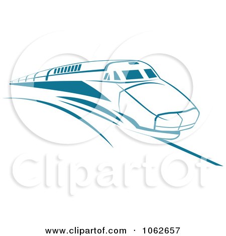 Clipart Blue Subway Train 1 - Royalty Free Vector Illustration by Vector Tradition SM