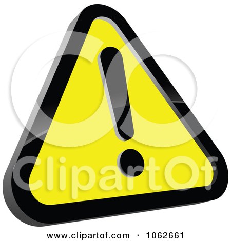 Clipart Yellow Warning Sign - Royalty Free Vector Illustration by Vector Tradition SM