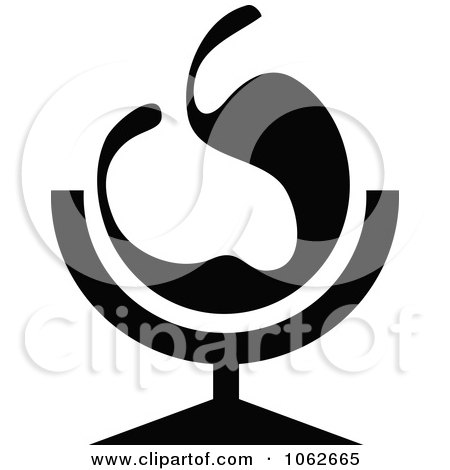 Clipart Cocktail In Black And White 1 - Royalty Free Vector Illustration by Vector Tradition SM