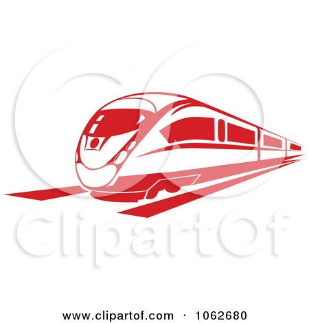 Clipart Red Subway Train 2 - Royalty Free Vector Illustration by Vector Tradition SM