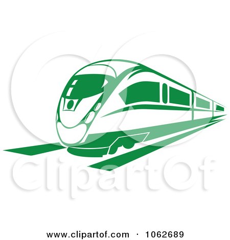 Clipart Green Subway Train 1 - Royalty Free Vector Illustration by Vector Tradition SM