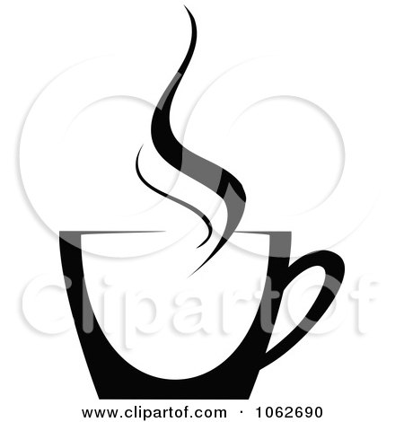 Clipart Coffee In Black And White - Royalty Free Vector Illustration by Vector Tradition SM