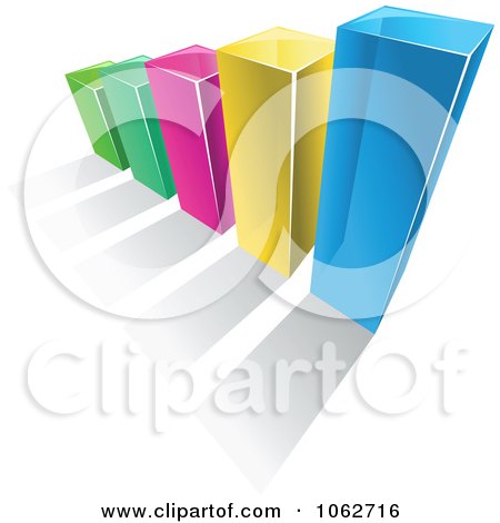 Clipart 3d Bar Graph - Royalty Free Vector Illustration by Vector Tradition SM