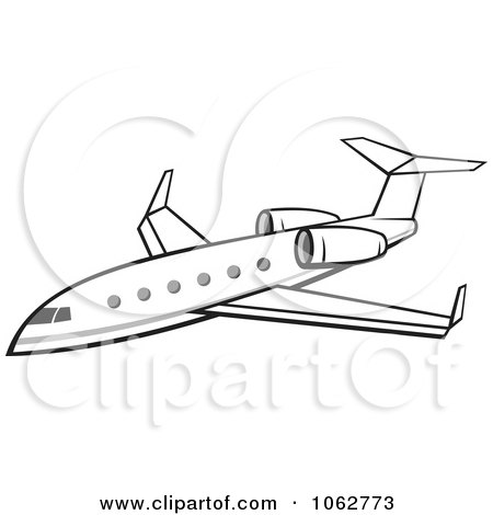 Clipart Jumbo Jet - Royalty Free Vector Illustration by Any Vector