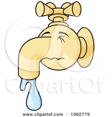 Clipart Runny Faucet Nose - Royalty Free Vector Illustration by Any Vector
