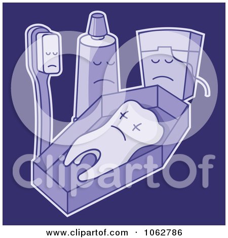 Clipart Tooth Funeral - Royalty Free Vector Illustration by Any Vector
