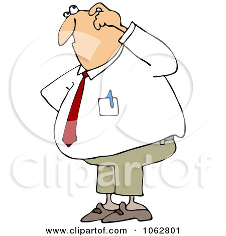 Clipart Confused Businessman - Royalty Free Vector Illustration by djart
