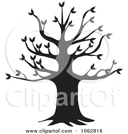 Clipart Black Tree Silhouette - Royalty Free Vector Illustration by djart