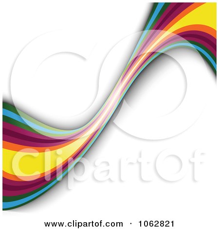 Clipart Rainbow Wave Background - Royalty Free Vector Illustration by vectorace