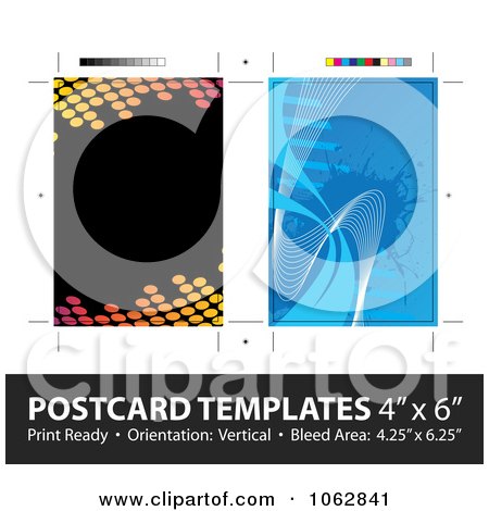 Clipart Postcard Layout Templates - Royalty Free Illustration by Arena Creative