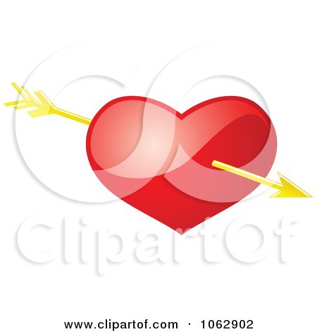 Clipart 3d Arrow Through A Heart - Royalty Free Vector Illustration by Vector Tradition SM