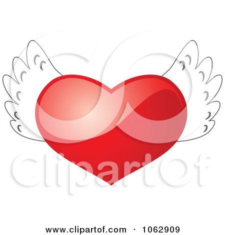 Clipart 3d Winged Heart - Royalty Free Vector Illustration by Vector Tradition SM