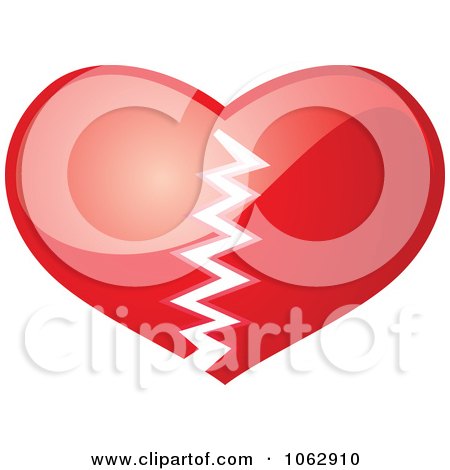 Clipart 3d Broken Heart - Royalty Free Vector Illustration by Vector Tradition SM