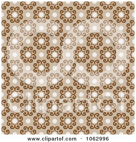 Clipart Seamless Tan Swirl Background - Royalty Free Vector Illustration by BestVector